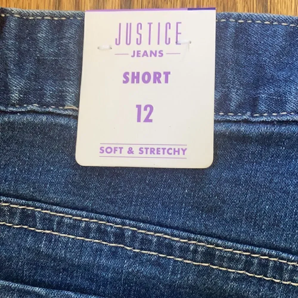 Girls Justice Distressed Shorts & Justice Purse